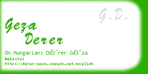 geza derer business card